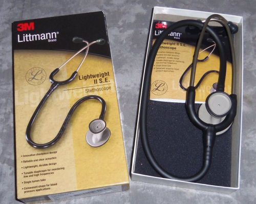 3m littmann lightweight ii se stethoscope *black* new  for sale