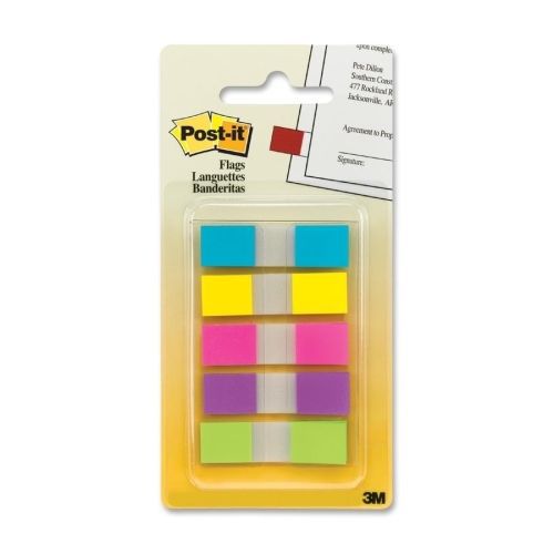 LOT OF 3 Post-it Togo Portable Flag - 0.50&#034;x1.75&#034;-Assorted -100/Pack- MMM6835CB
