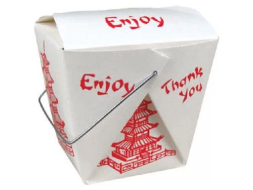 50X, 16Oz Chinese Take Out / To Go Boxes, Mircowavable, Party Gift Boxes White