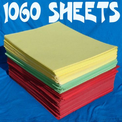 1060 Sheets Paper Red Yellow Green  Not Perforated  Loose