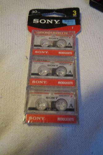 Sony MC-30 Microcassette Tapes 3-Pack MC30R/3 30 Min SEALED