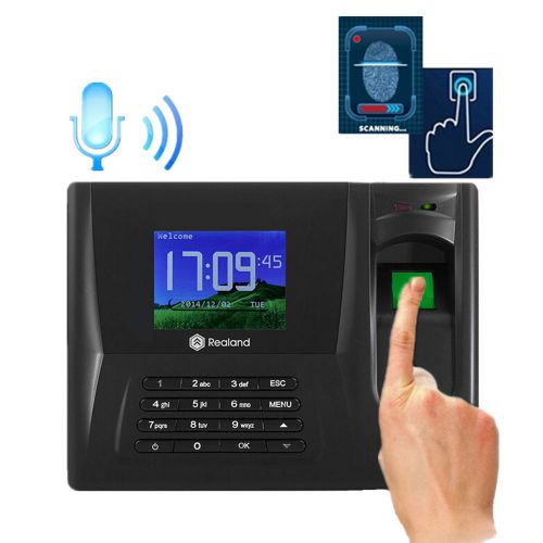 Usb tft password fingerprint time recorder clock attendance employee salary for sale