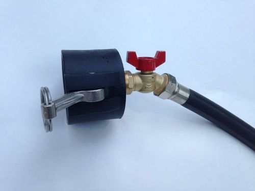 275 330 gallon ibc tote tank adapter  2&#034; camlock x garden hose faucet cam lock for sale