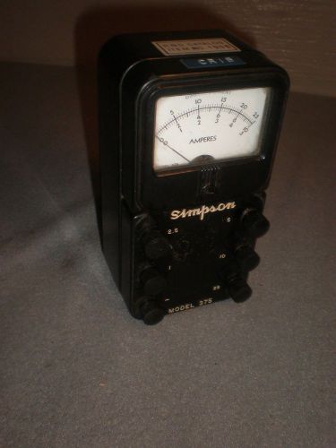 Simpson Model 375 Ammeter, as is