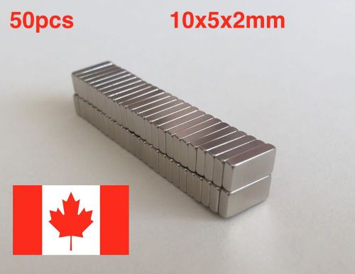 50pcs N52 block 10x5x2mm rare earth neodymium permanent super strong magnets