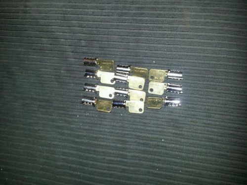 Lot of 11 haworth sl lock cores and keys sl series