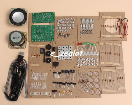 APS-2 Yellow Red LED Level indicator DIY Kit Perfect 3W+3W Speaker Kit