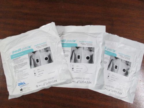New lot of 3  zoll pedi-padz child cpr defibrillator electrode pads - sealed for sale