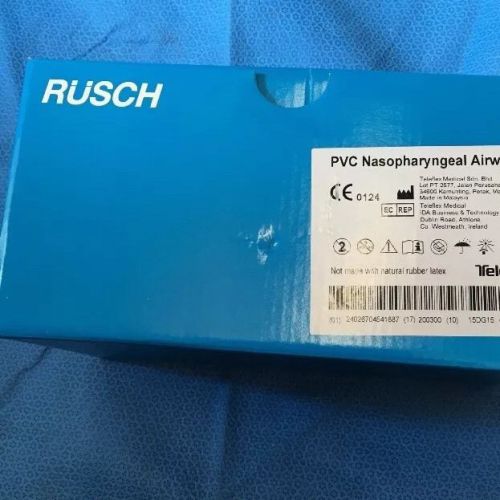 Box of 10 Rush PVC Nasopharyngeal Airway Rusch Respiratory Medical First Aid