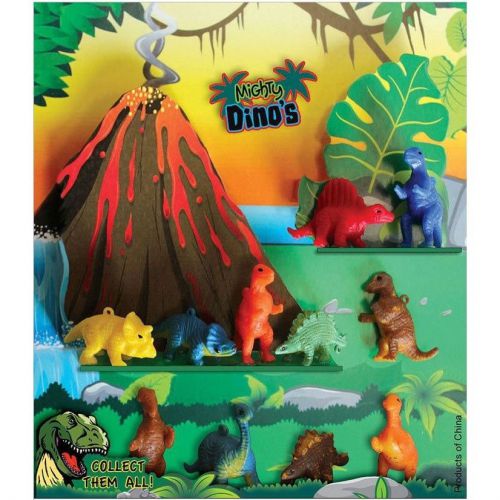 1&#034; COLORFUL ASSORTED MIGHTY DINOS COLLECTIBLES for VENDING FIGURINES 250 COUNT