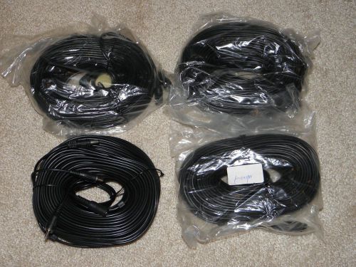 New CCTV video and power cable, 100 ft, RCA to RCA end, 4 pcs pack