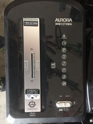 Aurora 12-Sheet Microcut Paper Shredder Shredsafe Quiet Auto Start LED indicate