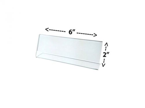 6&#034; x 2&#034; Horizontal Acrylic Table Tent Name Plate/Tag - Clear