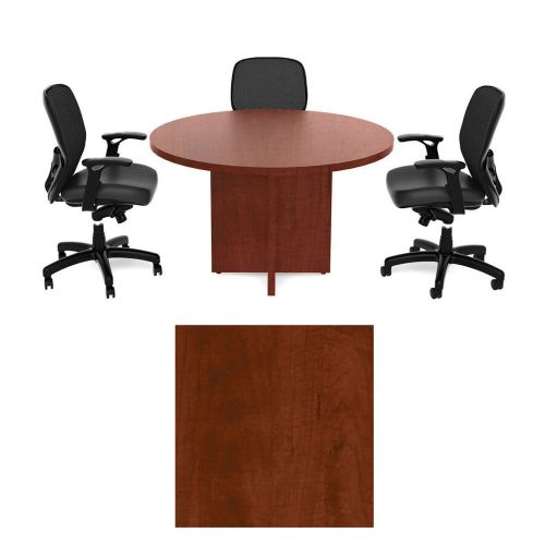 Cherryman 42 inch round conference table amber mocha cherry laminate for sale