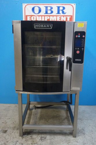 HOBART BOILERLESS 10 PAN FULL SIZE COMBI OVEN MODEL CE10FD WITH STAND