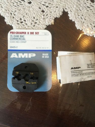 TE Connectivity / AMP Crimp Die Set 58425-2 for AMP RG58/59 BNC/TNC made in USA