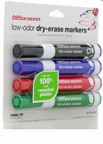 8 Office Depot Low Odor Dry Erase Markers (2 Packs Of 4)