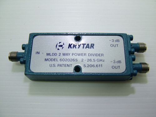 2 - 26.5GHz 2 Way RF Power Divider KRYTAR 6020265 MLDD