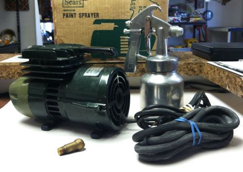 EUC Vintage Sears Diaphragm Paint Sprayer Spray Gun Hose Compressor 106. 15007