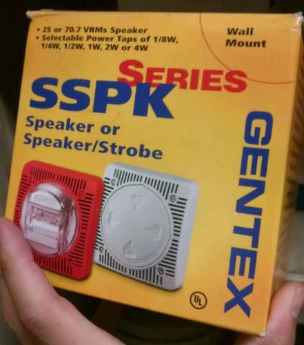 New Gentex Wall Mount Speaker Combination with Strobe SSPK24-75WR 75 CD 24 VDC