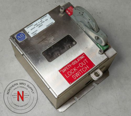 ALLEN BRADLEY 1494F-CNP30 STAINLESS SAFETY DISCONNECT SWITCH 30 AMP, 600V