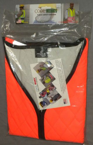 Cool medics unisex zipper front cooling vest orange &amp; gray safety vest  2x large for sale