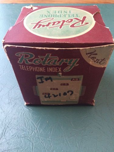 Vintage Kent Rotary Telephone Index NIB Rolodex