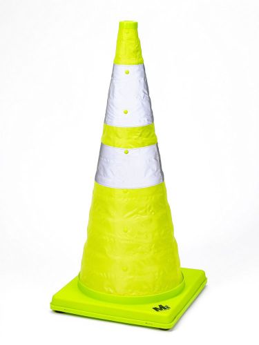 Mutual Industries 17712-1-28 Collapsible Reflective Traffic Cone with Inside ...