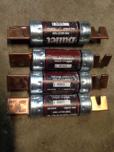 LOT OF 4 Edison Bullet ECNR200, 200 Amps, 250 Volts