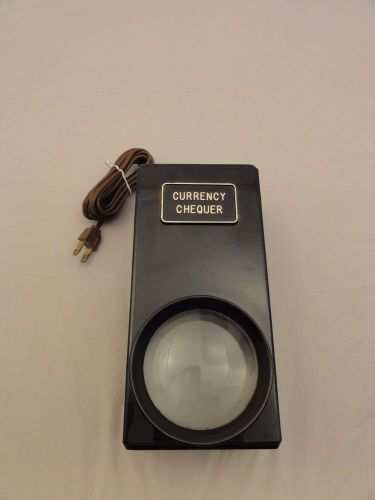 Vintage Money Cash Currency Chequer Checker Counterfeit Detector Magnifier Light