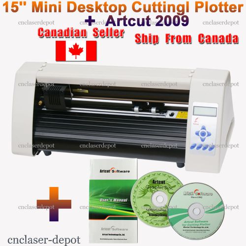 15&#034; redsail desktop vinyl cutter cutting plotter rs500c with artcut2009 software for sale
