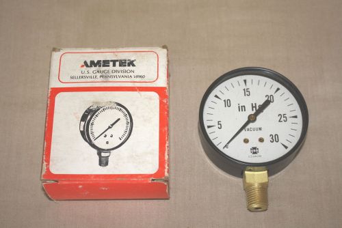 Ametek H-83  Pressure Gauge-New- Spec #47104, 2 1/2 FIG V 500, 1/4 LM 30&#034; Hg