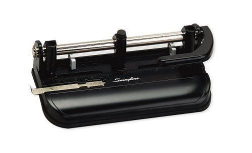 Swingline three-hole punch - 7 punch head[s] - 32 sheet capacity - 9/32&#034; - round for sale