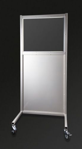 Mobile x-ray radiation protection leaded glass barrier w/ 24 inch window 24 x 30 for sale