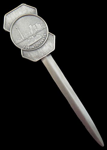 TORONTO ONTARIO CANADA DOWNTOWN CITY SKYLINE CN TOWER LETTER OPENER