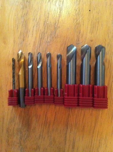 Lot of (9) solid carbide  drills for sale