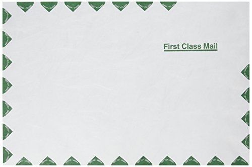 Quality Park R1670 Quality Park Tyvek Open End Envelopes, First Class, 10x15,