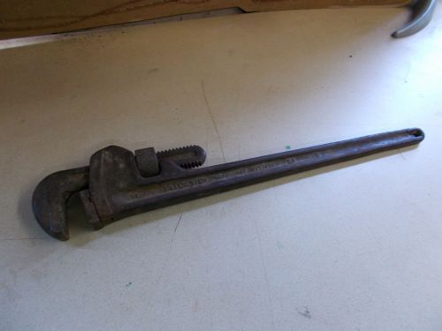 Vintage Ridgid Company 24&#034; Pipe Wrench made in USA