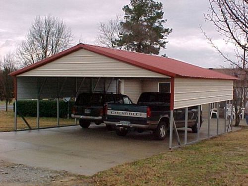 22 x 31 x 8 Metal Carport Delivered/Installed - Perfect two car cover!