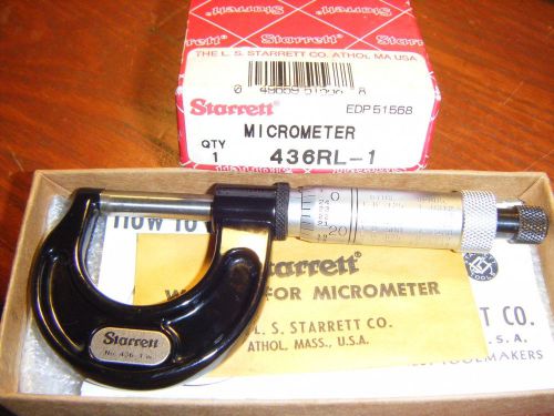 Starrett 436rl-1&#034; outside micrometer free shipping for sale