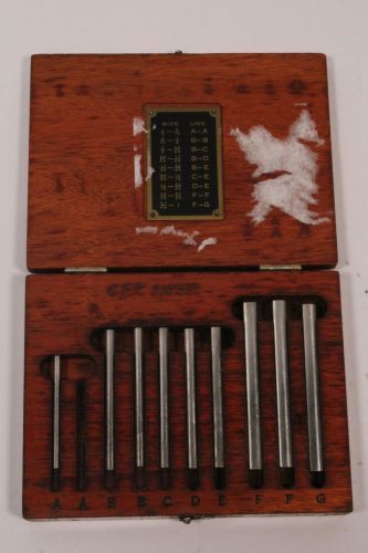 BROWN &amp; SHARPE 10 Piece Set Of Bore Size Transfer Blocks Missing 1 Size A