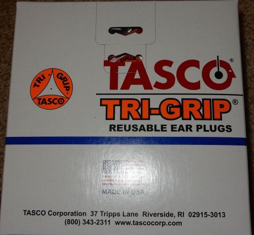 Tasco Box of 100 #9010 Tri-Grip Reusable Ear Plugs 27 Decibel New