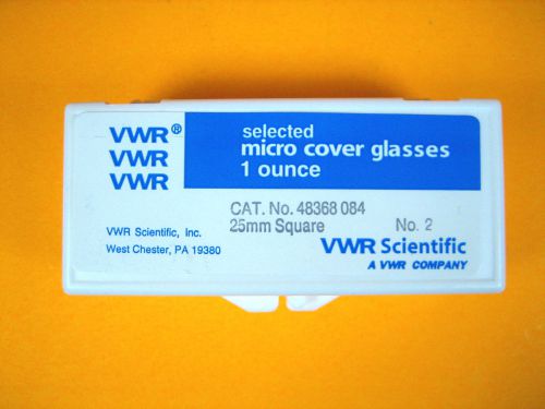 VWR Scientific, Inc -  48368 084 -  Micro Cover Glasses, 1 ounce, 25mm Square