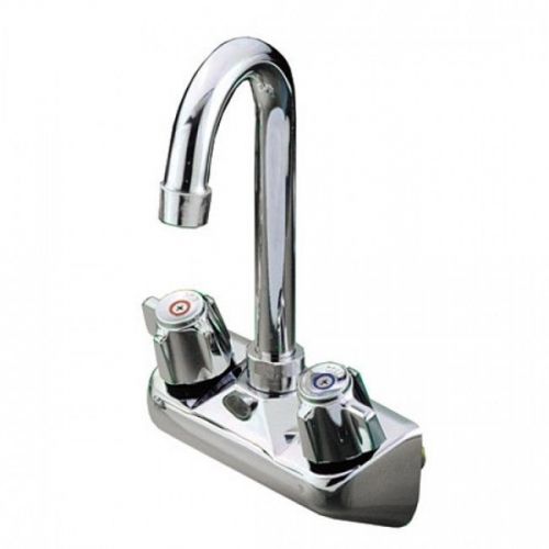 Commercial 4&#034; Center Splashmount Faucet with Gooseneck Spout Hand Sink Faucet