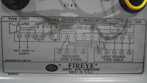 FIREYE 27PH7-1000 SMOKE DENSITY INDICATOR *NEW NO BOX*