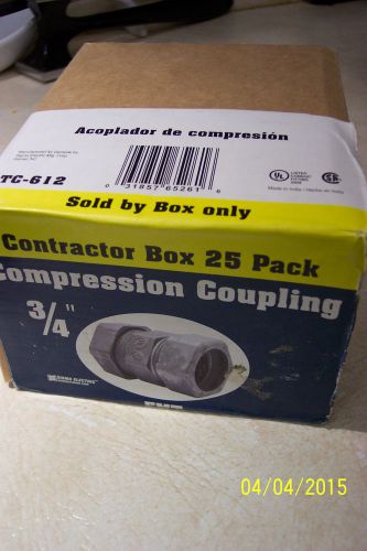 Sigma electric  contractor 25-pack 3/4&#034; conduit compression couplings p/n:tc-612 for sale