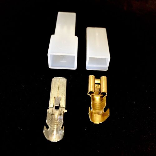 Kit-1 way faston terminal&amp;connectors, ul, rohs, 4 pcs, 6.3mm (.250), 14-10 awg for sale