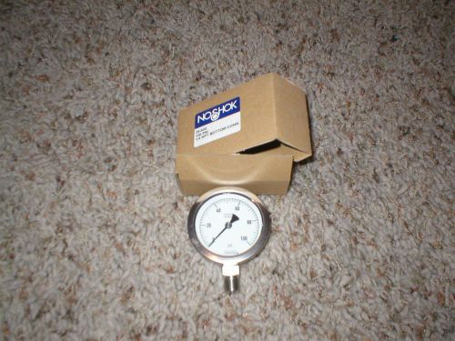 NEW IN BOX, NOSHOK 0-600 PSI STAINLESS STEEL PRESSURE GAUGE WITH 2 1/2&#034; FACE
