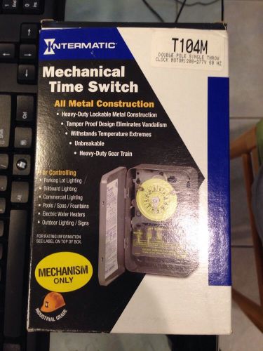 Intermatic Mechanical Time Switch T104M Mechanism 208-277V 24HR 40AMP
