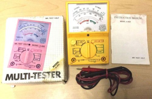 Model A-400 Analog Multimeter Electrical Test 3.5&#034; Meter Mirrored 90° ARC